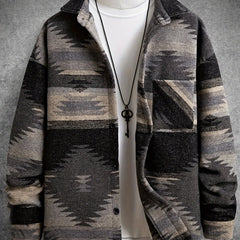 Men’s Creative Geometric Pattern Lapel Jacket by Snagg A Jacket