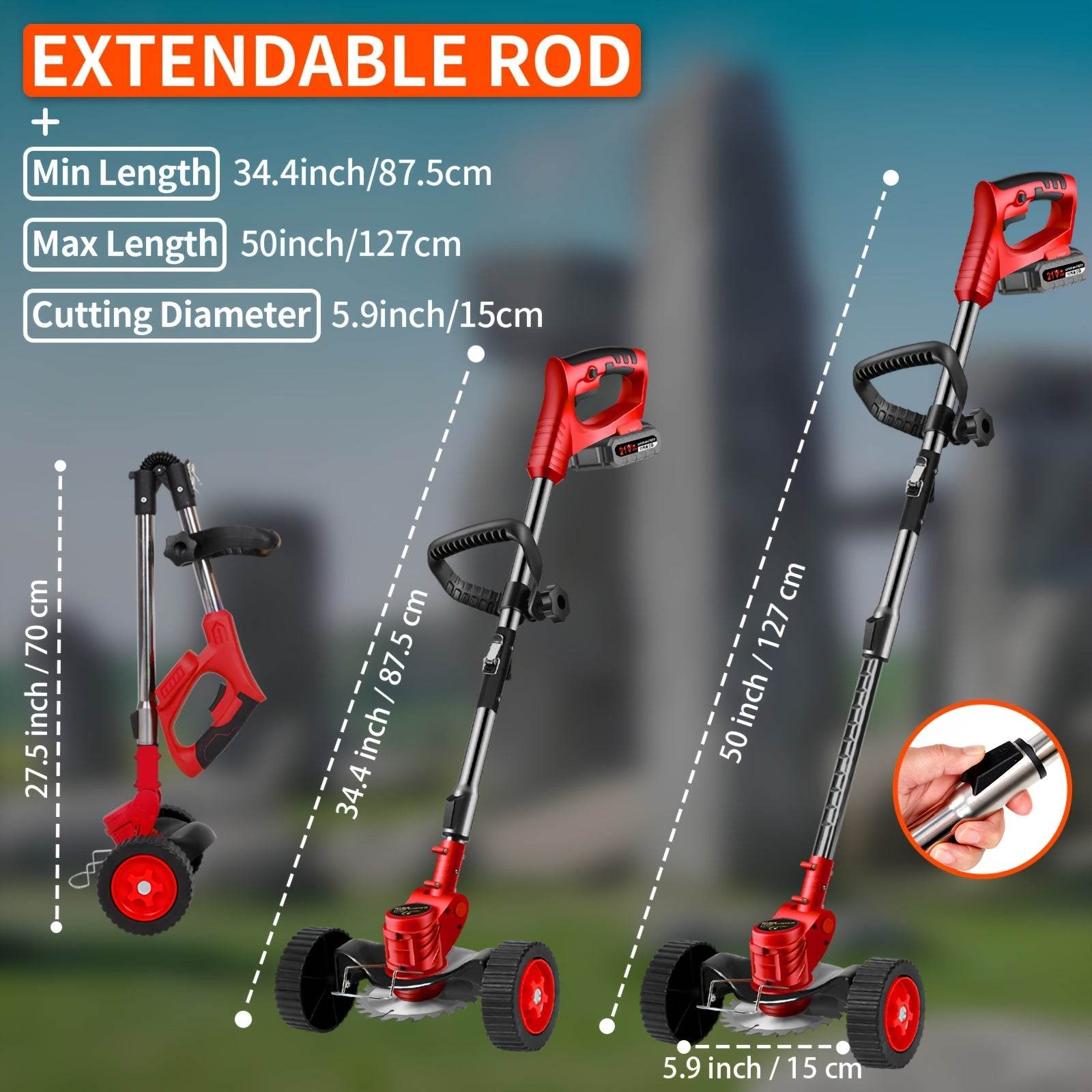 Cordless 21V 3-in-1 Lawn Trimmer - SnaggIt