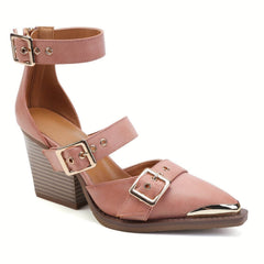 Chic Women’s High Heels with Elegant Pointed Toe & Adjustable Buckle - SnaggIt