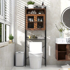 5 Tiers Over the-Toilet Organizer with Adjustable Shelves by Snagg A Cabinet