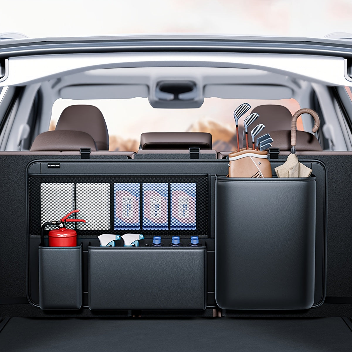 Faux Leather Car Trunk Organizer by Snagg A Storage Box