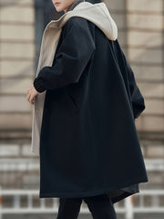 Men’s Casual Hooded Tweed Trench Coat by Snagg A Coat