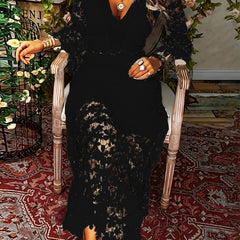 Lace V-Neck Cocktail Dress by Snagg A Dress