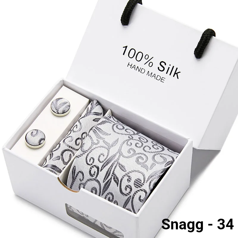 Luxury Silk Paisley Tie for Men — Extra-Long Woven Jacquard Necktie Suits & Weddings - Snagg - 34 - Others In Fashion