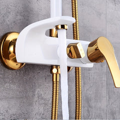Vintage Gold & Black Shower System by Snagg A Shower Head