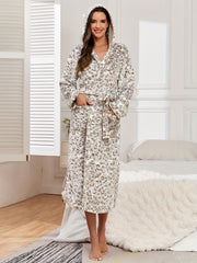 Women’s Leopard Print Fleece Robe by Snagg A Robe