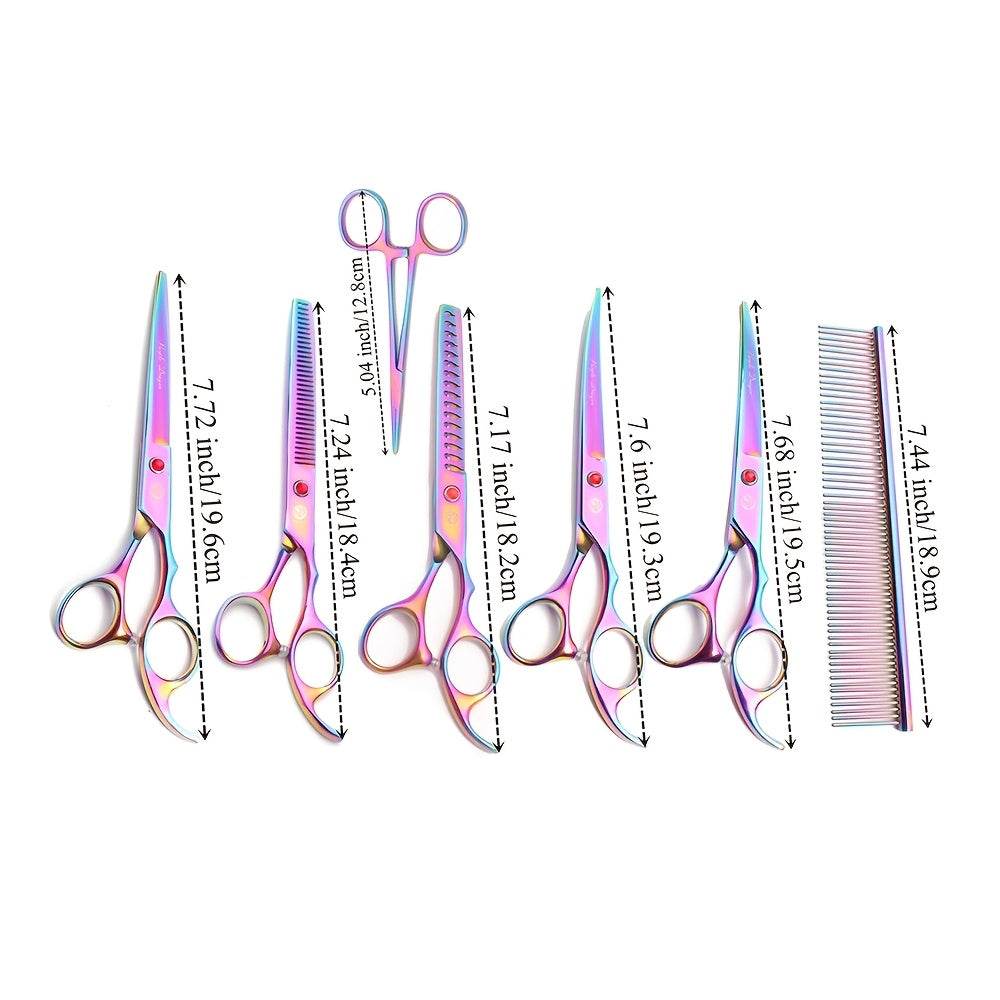 7pcs Professional Pet Grooming Scissors Set - SnaggIt