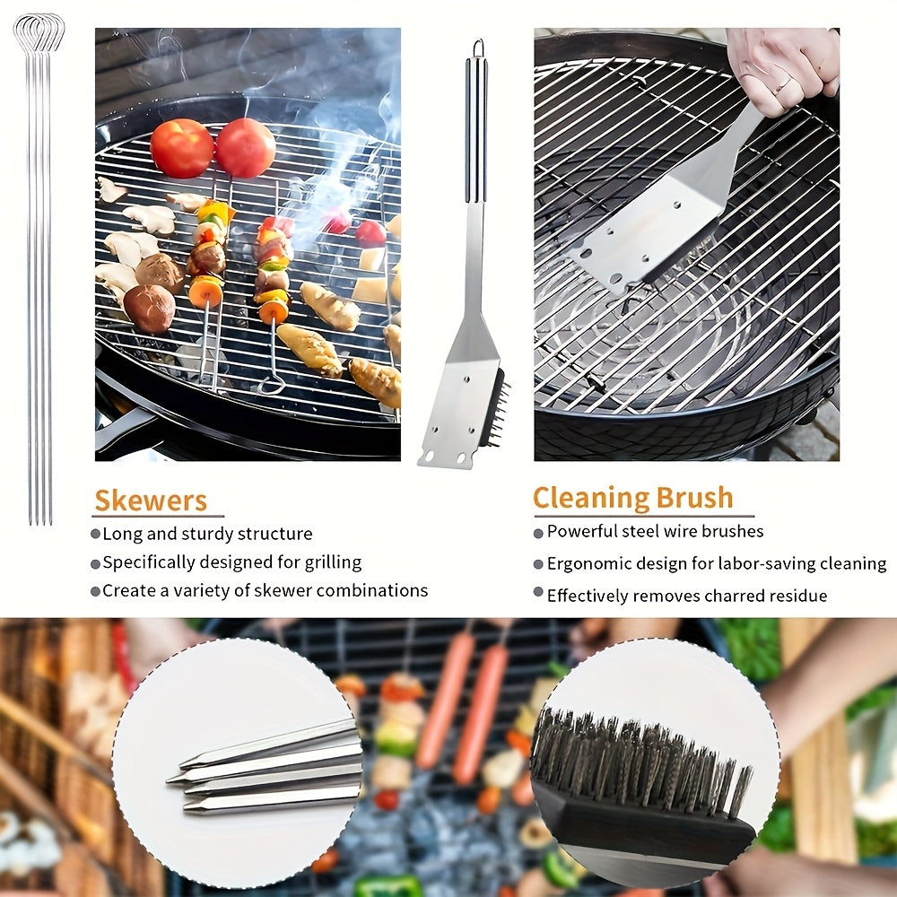 17 Piece Stainless Steel BBQ Grill Accessories Set by Snagg A BBQ Tool Set