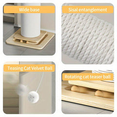 Cat Scratching Post With Sisal Rope with Hanging Play Ball - SnaggIt