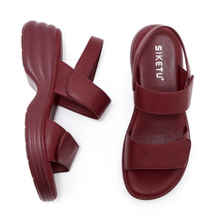 Women’s Platform Sandals With Adjustable Hook-and-Loop Straps by SnaggIt