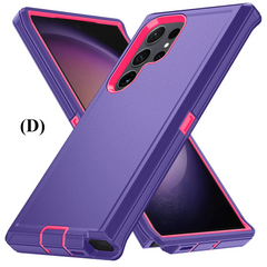Armor Shockproof Defender Case – for Samsung Galaxy S22 Series - D - Purple & Pink / Pc + tpu / S22ultra - Phone Cases