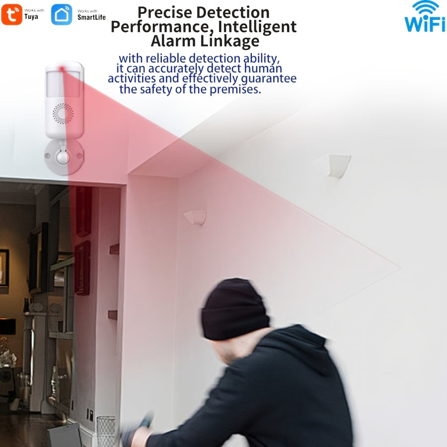 4 Pack Smart WiFi PIR Motion Sensors – Human Body Infrared Detectors with App Alerts by Snagg A Sensor Alarm