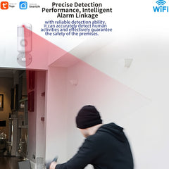 4 Pack Smart WiFi PIR Motion Sensors – Human Body Infrared Detectors with App Alerts by Snagg A Sensor Alarm