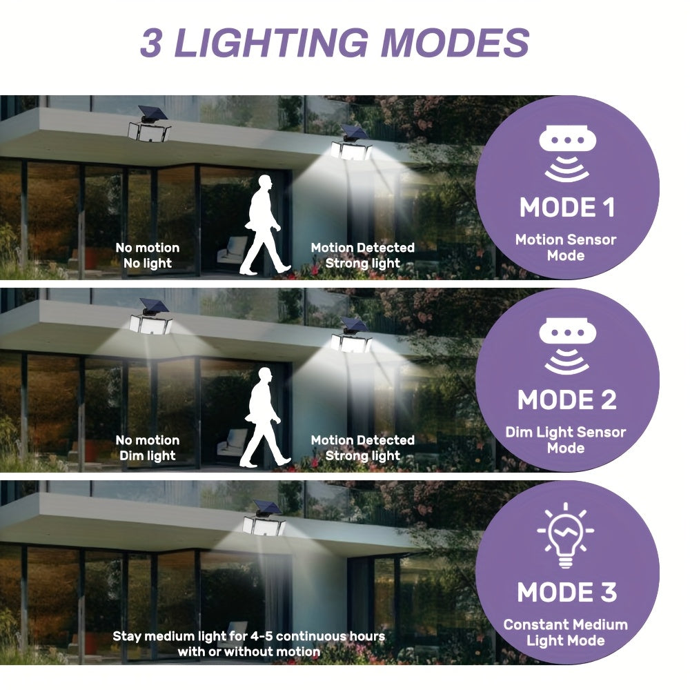 2 Pack 234 LED Outdoor Motion Sensor Solar Wall Lights by Snagg An Outdoor Light