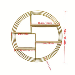 4 Tier Round Metal Wall Shelf by Snagg A Wall Planter