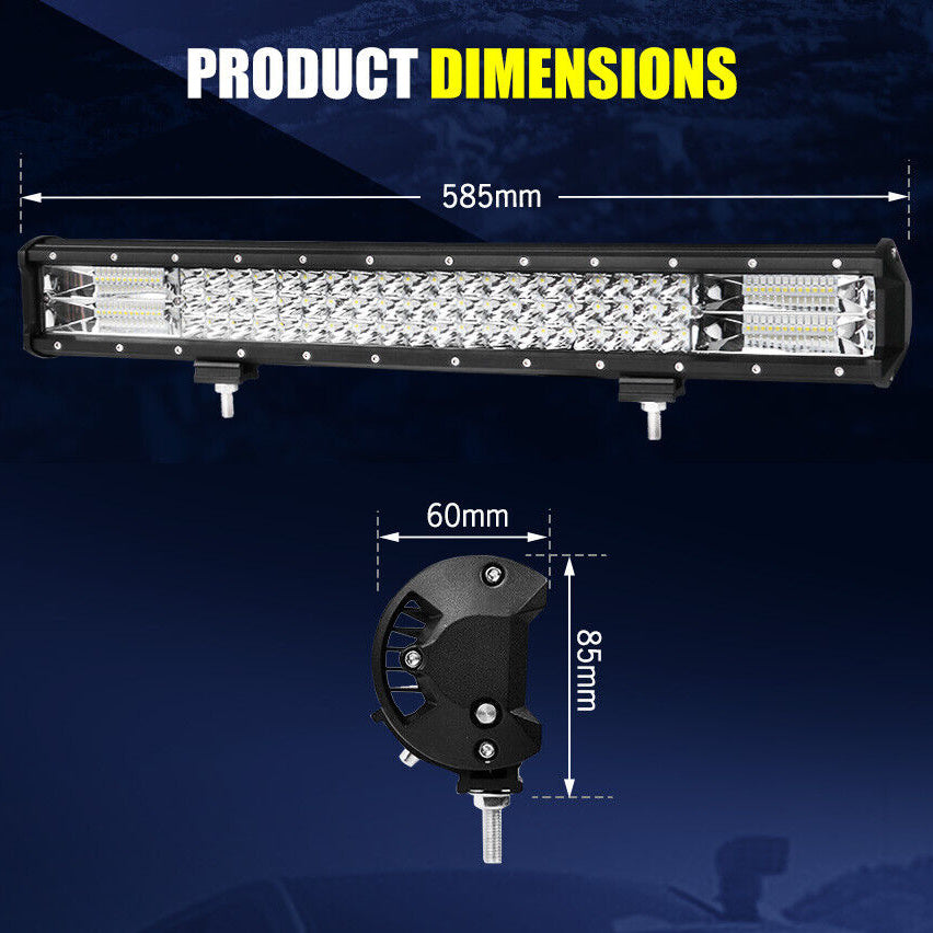 23inch Osram LED Light Bar Spot Flood Driving Offroad Lamp 23’’ 4WD 4x4 - Exterior Accessories