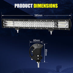 23inch Osram LED Light Bar Spot Flood Driving Offroad Lamp 23" 4WD 4x4