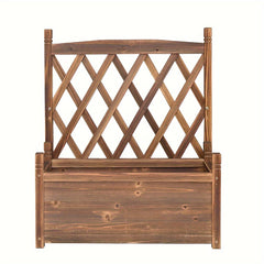 Wooden Raised Planter Box with Trellis by Snagg A Garden Bed