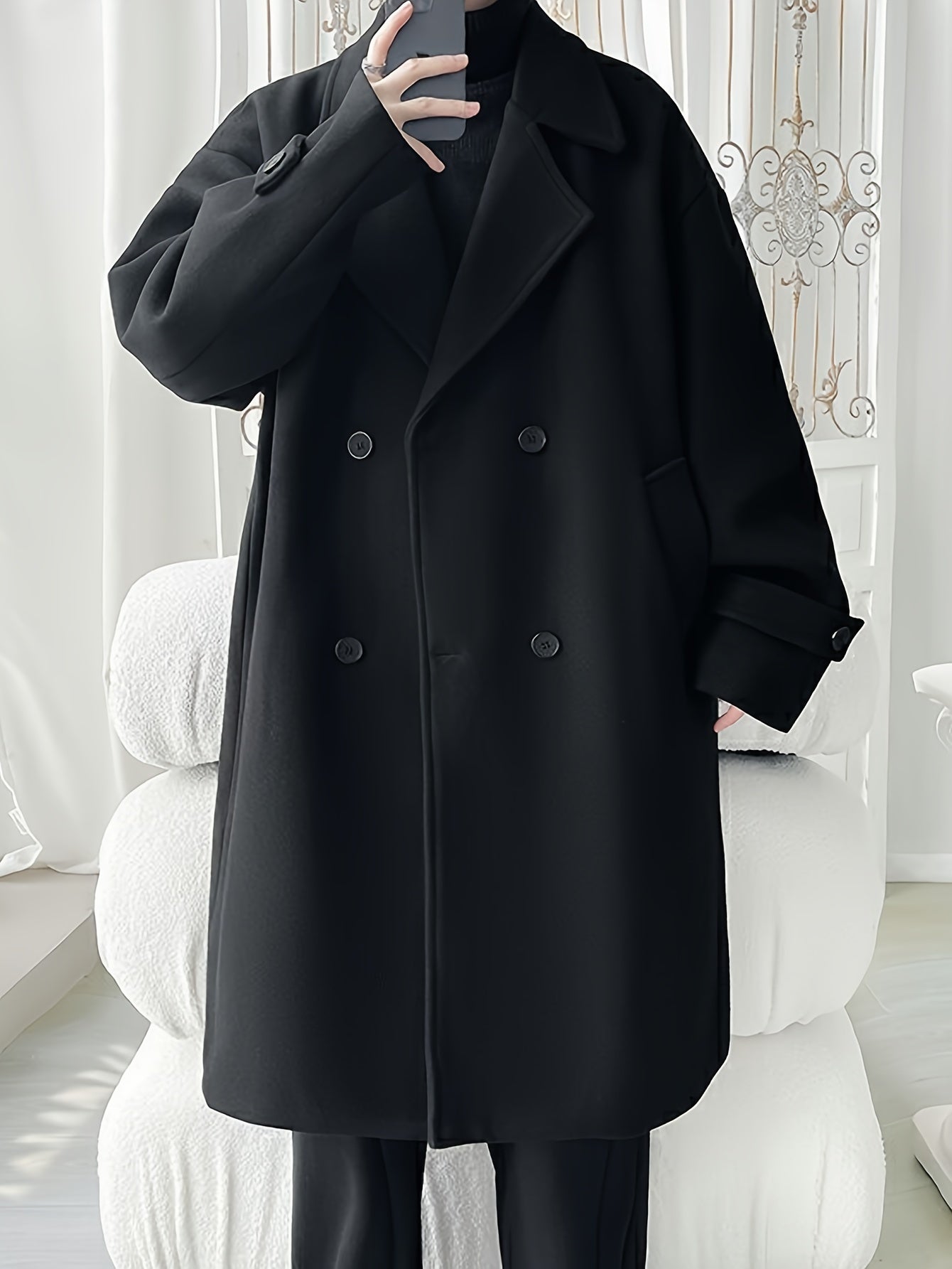 Men’s Elegant Double-Breasted Overcoat by Snagg A Coat