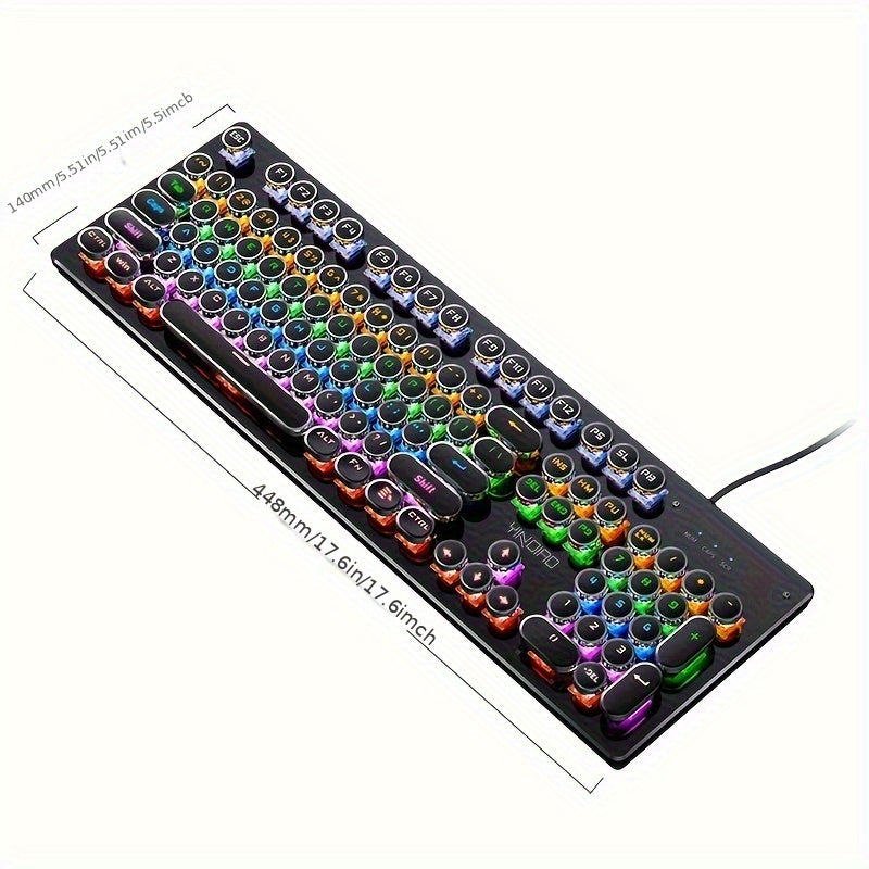 Mechanical Gaming Keyboard Wired USB Hot-Swappable Blue Switches Backlit Gaming Device by Snagg A Keyboard