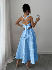 Elegant Sleeveless Maxi Dress with Tie-Back by Snagg A Dress