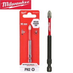 Milwaukee SHOCKWAVE™ PH2 Cross Impact Bit (90mm) – Wear Guard Technology