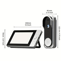 Wireless Doorbell Camera with 10.9cm HD Display by Snagg A Doorbell Camera