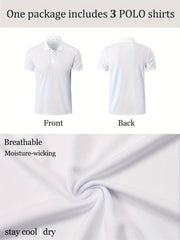 3-Pack Men’s Golf Polo Shirts - SnaggIt
