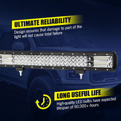 23inch Osram LED Light Bar Spot Flood Driving Offroad Lamp 23’’ 4WD 4x4 - Exterior Accessories