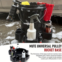 Heavy Duty Car Wash Bucket Cart with Wheels by Snagg A Bucket