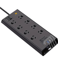 120W Powerboard with 8 Outlets & USB | Fast Charging Surge Protector (1.8m) by Snagg An Extension Cable