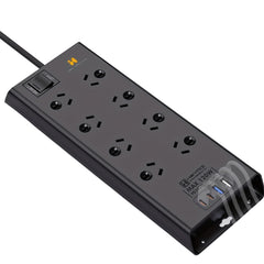 120W Powerboard with 8 Outlets & USB | Fast Charging Surge Protector (1.8m) by Snagg An Extension Cable