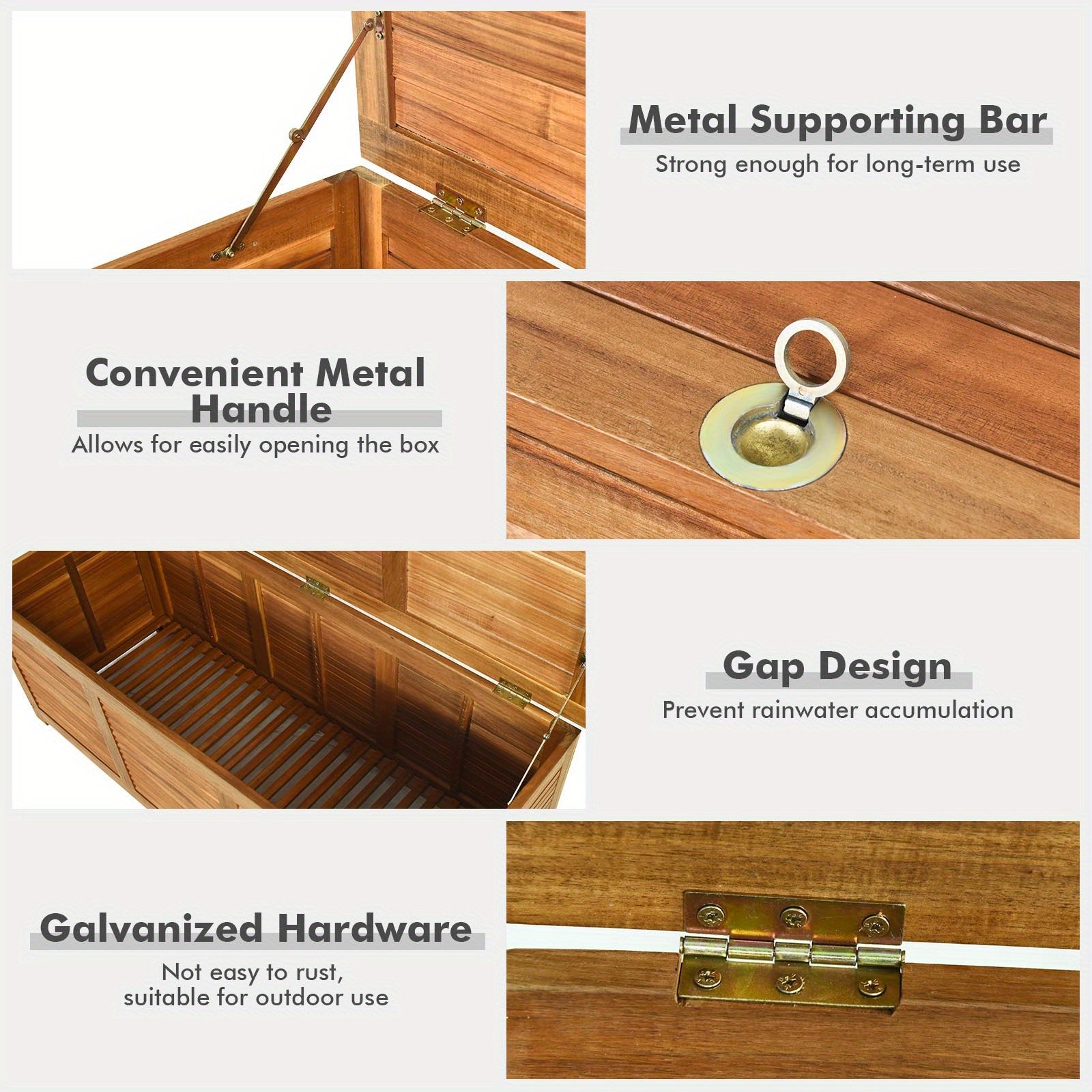 Heavy Duty Wood Storage Bench by Snagg A Box