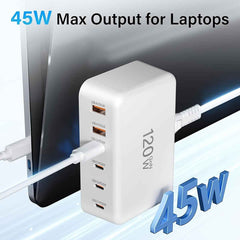 120W USB-C Fast Charging Station - 6 Port Wall Charger