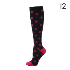 Unisex Compression Socks 20–30 mmHg Graduated Support for Nurses, Runners & Travel