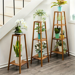 Vintage Tall Bamboo Plant Stand by Snagg A Rack