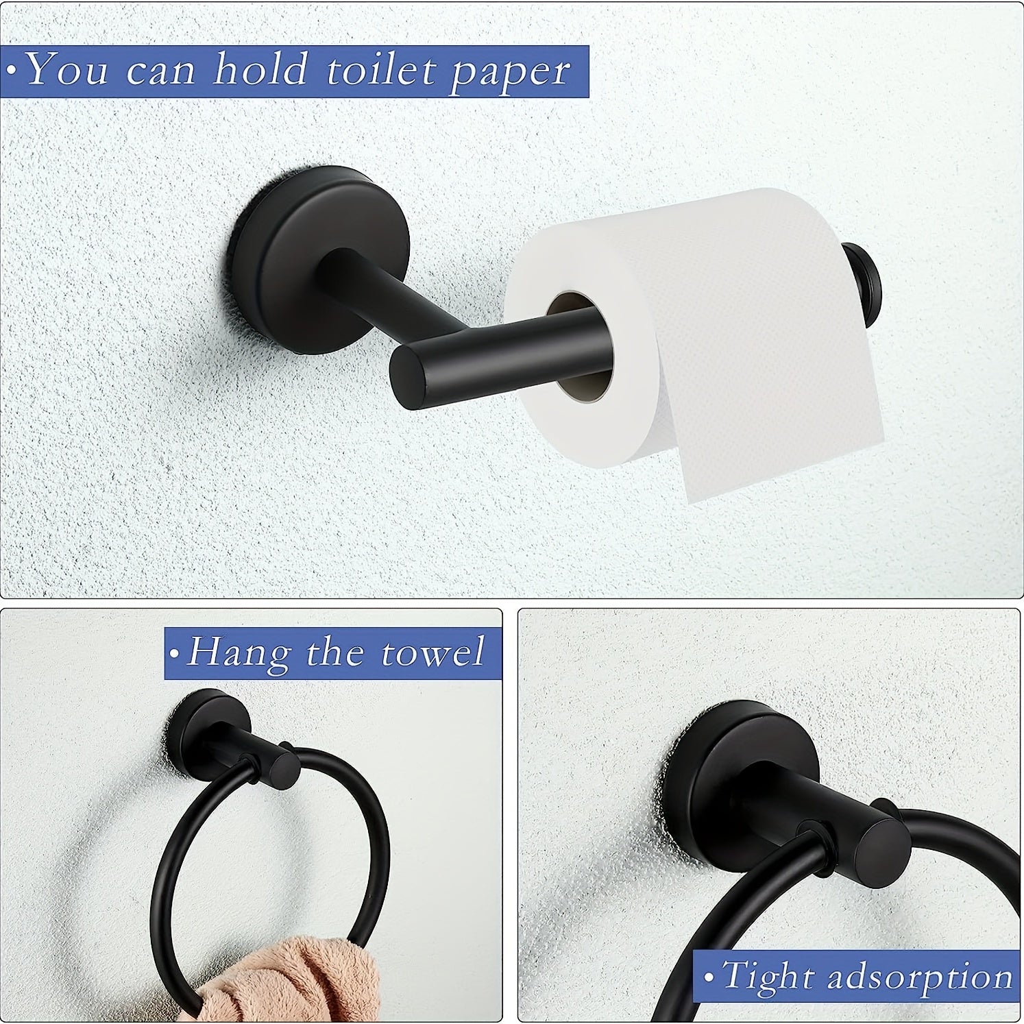 10-Piece Stainless Steel Bathroom Accessories Set by Snagg A Hook