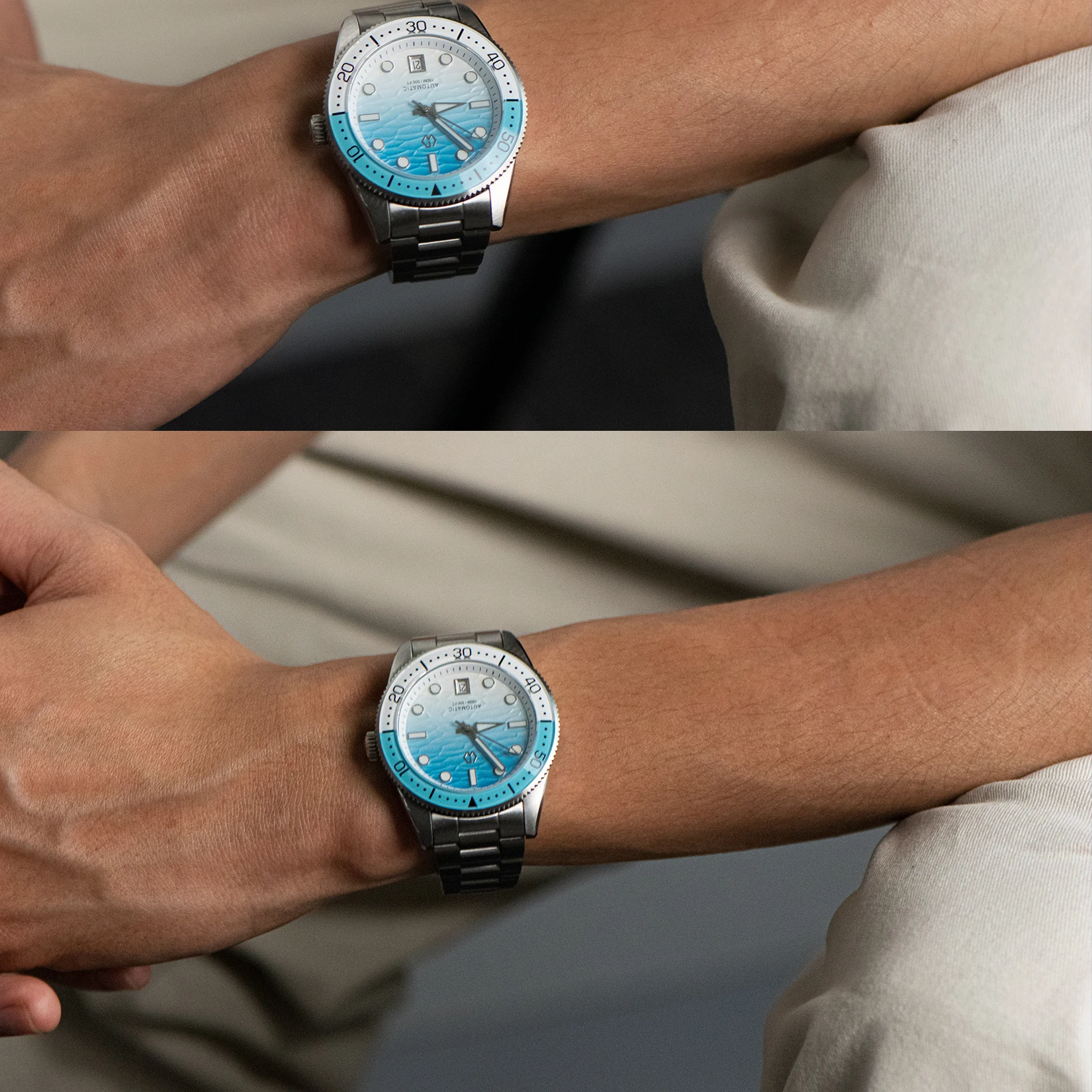 Ocean Blue Automatic Diver’s Watch – Sapphire Glass | 150M Water Resistance - Men’s Watches