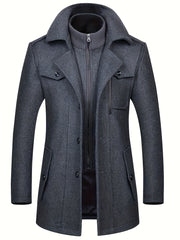 Men’s Autumn/Winter Double-Breasted Tweed Coat by Snagg A Coat