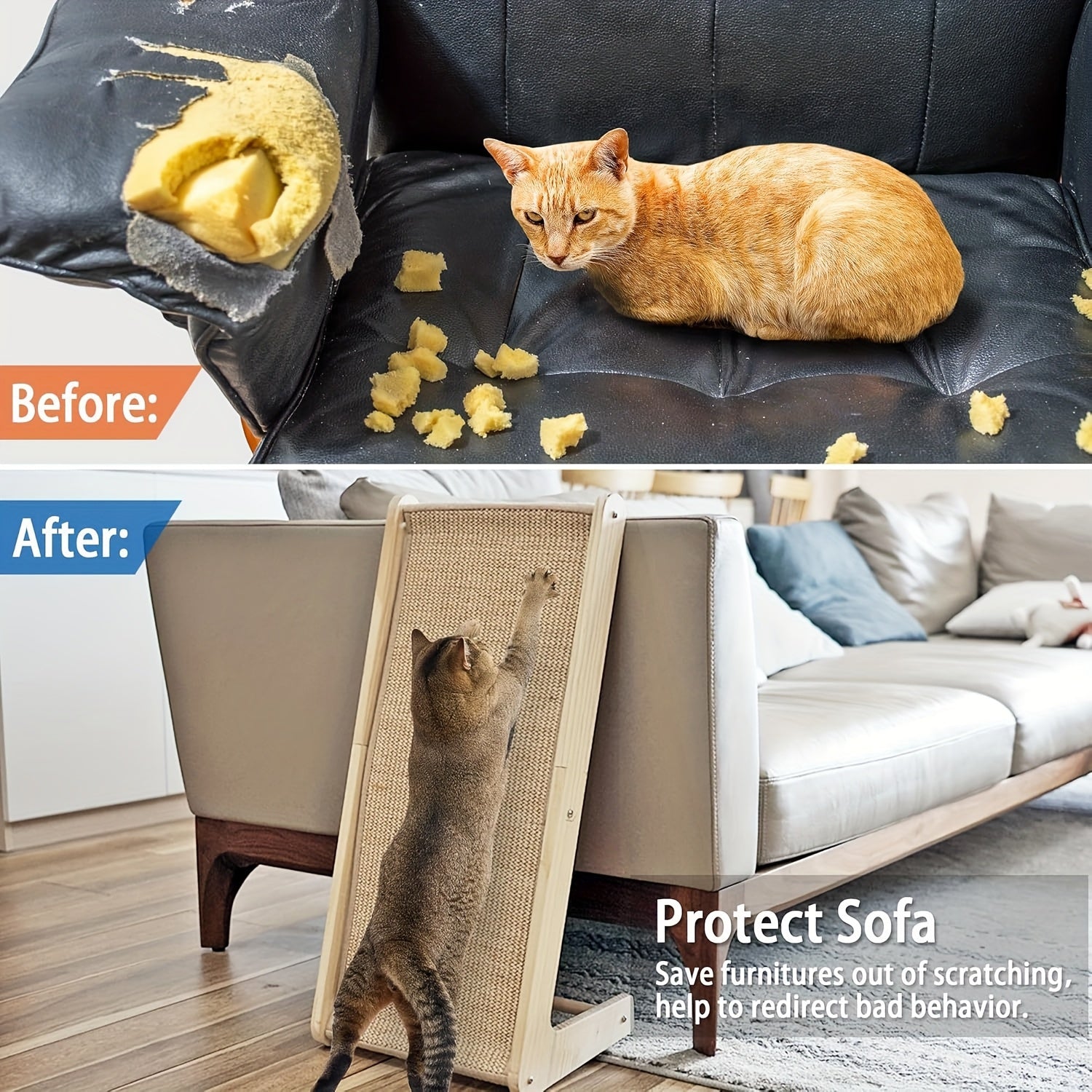 L-Shaped Cat Scratching Ramp by Snagg A Scratcher