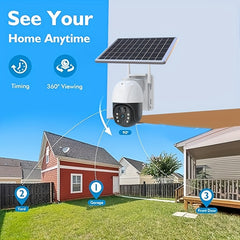 2 Pack 4MP Solar Powered Security Cameras by Snagg An Outdoor Camera