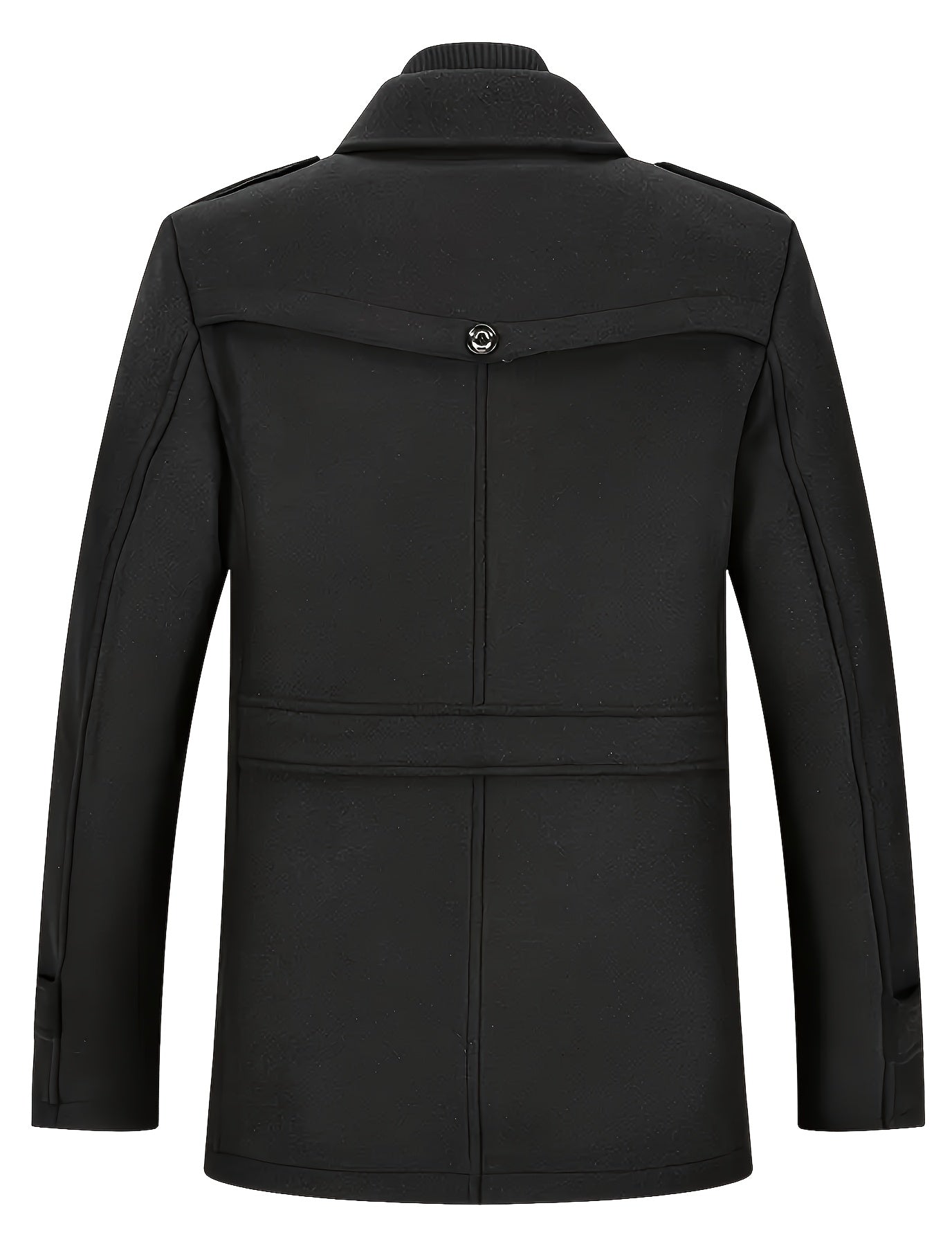 Men’s Elegant Double Collar Wool-Blend Trench Coat by Snagg A Coat