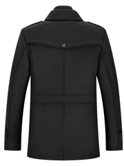 Men’s Elegant Double Collar Wool-Blend Trench Coat by Snagg A Coat