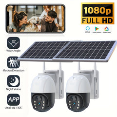 2 Pack 4MP Solar Powered Security Cameras by Snagg An Outdoor Camera