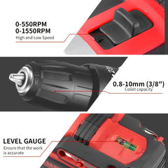 Cordless Electric Impact Drill Kit – 2 Batteries + Toolbox - SnaggIt