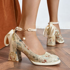 Women’s Vintage-Inspired Chunky Heel Shoes by Snagg A Shoes