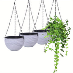 4pcs Hanging Flower Pots with Chains by Snagg A Pot