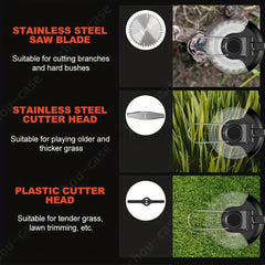 Cordless 21V Lawn Trimmer with Wheels - SnaggIt