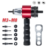 Electric Rivet Nut Gun Converter – M3–M8 Industrial Riveting Tool Attachment - Hex shank connection / M3-M4-M5-M6-M8