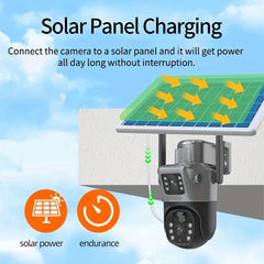 4MP Solar Powered Security Camera – 2.4K Resolution with Pan-Tilt by Snagg An Outdoor Camera